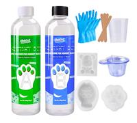 Silicone liquido per Taba Squishy Kit da 510 g, gel trasparente a polimerizzazione rapida 1:1 AB misto, super morbido in gomma siliconica con stampo a forma di zampa di gatto/orso/taiyaki, regalo di