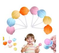 Silicone Lollipop Ice Cream Maker, Reusable Large Lollipop-Shaped Ice Mold, DIY Creative Ice Pops for Summer, 4/6/12 Homemade Popsicle Molds for Summer (8pcs)