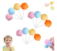 Silicone Lollipop Ice Cream Maker, Silicone Lolly Moulds with Sticks, Reusable Popsicle Mould, Ice Cream & Lollipop Moulds DIY (12pc)