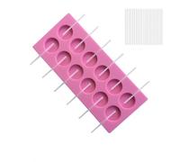 Silicone Lollipop Mold,12 Stampi Rotondi in Silicone Lollipop con 50 Lollipop Sticks,Stampo per Lecca-Lecca Per Caramelle Cioccolato Lecca Candy Gelatina Torta Cupcakes