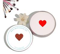 Silicone Makeup Brush Cleaning Pad with Soap, 2 in 1 Makeup Brush Cleaner Soap with Silicone Cleaning Pad for Brush & Spugna, Solido Cleanser per pulizia profonda (Style b)