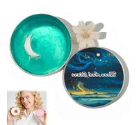 Silicone Makeup Brush Cleaning Pad with Soap, Solide Seifreiniger, Set di pulizia per pennelli e spugne, Deep Cleaning Brush Cleaner Pad for Makeup Sponges Tool (Moon Shape - 50g)