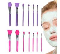 Silicone Makeup Brush, Lip Applicator Set, Eyeshadow Brush Kit, Cream Makeup Brushes with Ergonomic and Comfortable Grip for Make Up Application and Easy Cleaning