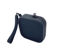 Silicone Makeup Pouchée - Borsa Cosmetica Portatile 9 Cm, Piccola Borsa Del Moneta, Rossetto E Custodia Chiave, Mano Trucco con Zip Liscia | Durablle Mini Portafoglio per Carta Cata, Nero , Se référer