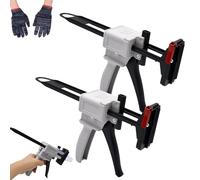 Silicone Manual Glues Guns, Toothpaste Tube Glue Gun, Manual Glue Dispenser Extruder Tool, Tube Squeezing Machine Dispenser for Cream Glues, Sealant and Repair Tool Applications (2pcs)