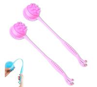 Silicone Massage Hammer Stick for Portable Soft Knock Massager, Portable Silicone Massage Hamme,With Rounded Edges for Shoulder Leg Arm (Pink*2)