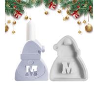 Silicone Mold, Candle Mold Resin Non-Stick Silicone Mold, Christmas Ornaments Reusable Easy Release Candle Holder with Letters for Soap & Cake, Holiday Baking Tools for Projects