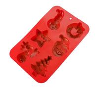 Silicone Mold | Cavity Candy Baking Trays | Xmas Tree Snowman Snowflake Gingerbread Star Man Molds | Christmas Shapes Mould for Cake Soap Ice Cookie Food Crafts Fondant Holiday