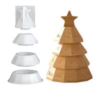 Silicone Mold - Christmas Tree Stacking Mould, Reusable Beginner Craft Tool, for Clay, Plaster & Concrete, Fun DIY Holiday Project for Children, Adults, Families, School & Studio