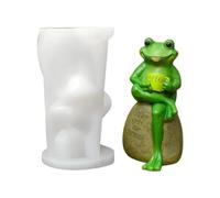 Silicone Mold - Coffee Frog Reusable Statue, Plaster Candle Craft Mould With Cup Design Providing Detailed Casting Results | Durablee Flexible DIY Tool Enhancing Creative Craft Projects Epoxy Resin