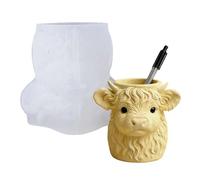 Silicone Mold - Cow Shape Decor Making Tool, Plant Pot Container Mold for Concrete Cement, Plaster Beginners with Easy Release, Home Project, Studio Crafting Tool for School Project and Class Crafting