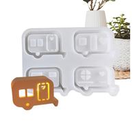 Silicone Mold, Epoxy Resin Casting, Adorable Plaster Dripping Mould, Bus Shaped Crafts, Reusable Art Mold for Making Easter Ornaments, Decorations, Present Projects, 6.3x6.14x1.06 inches
