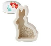 Silicone Mold - Lovely Image, Bunny Silicone Mold, Easter Rabbit Siliconee Moulds | for Desk Decor, Flexible Versatile Candle Making Mould for Chocolate Cake Decoration
