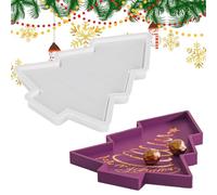 Silicone Mold - Tree Resin Molds | 7.09x5.51in Silicone Christmas Tree Tray Mold - Plate Mould For Small Items Birthday Festival Table Centerpiece Kitchen Holiday Home Decor - Crafts
