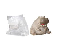 Silicone Molds - 3D Hippo Shape Non-Stick | Handmade Hippo Candle Wax Crafts & Dessert Molds for Gummies, Cupcakes, Fudge, Candy, Jelly, Pastry, Ice, Soap, Wax Crafting