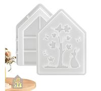 Silicone Molds | Easter Non-Stick Bunny Figurine | Rabbit Soap Casting Animal Mold | Resina epossidica Moulds | For Plaster Chocolate Fondant Clay Living Room Bedroom Window Shelf Office Birthday