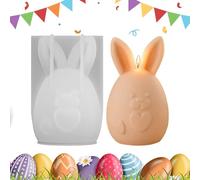 Silicone Molds for Candles - Bunny Shaped Casting Mould, Non Stick Candle Making Mold with Detailed Rabbit Design, DIY Craft Tool for Resin Plaster Concrete Clay Easter Holiday Art Projects