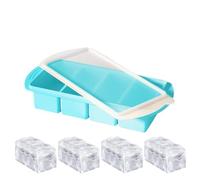 Silicone Molds, Freezer Tray, 11.81x5.12x2.2 Inch Soup Container, Flexible Four-Cavity Design, Heat-Resistant Kitchen Tool, Ideal for Wine, Champagne, Restaurant, Camping, Home Use