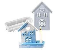 Silicone Molds - Non-Stick House Shape Crafts Casting Tool | House Candle Molds For Wax, Cement, Clay, Soap, Candlestick, Plaster, And Table Ornaments, Ideal For DIY And Home Decor Projects