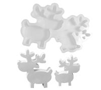 Silicone Mould - Resin Moulds | Casting Mould | Silicone Christmas Elk Molds, Pendant Casting Mold For Jewelry, Necklace Earring Ornament Mold, Deer Resin Molds Silicone For Crafts