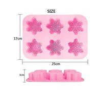 Silicone Moules No?l 2PCS Flocon de neige Moule gateau en silicone Biscuit Gateau de Noel Moule Sa