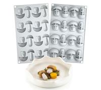 Silicone Mousse Cake Mold Bakeware Dessert Mousse DIY Cioccolato Sapone Candle Stampo, 16 fori Fungo