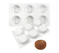 Silicone Mousse Cake Mold Bakeware Dessert Mousse DIY Cioccolato Sapone Candle Stampo, 6 fori Circular Totem Pattern