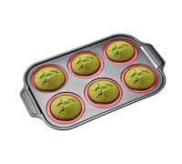 Silicone Muffin Pans For Baking - 6 Cavity Reusable Cupcake Pan | Easy Release Non Stick Donut Bread Egg Chocolate Mold | Oven Air Fryer Baking Tray For Breakfast Dessert Treats | For Home Kitchen