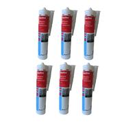 Silicone multiuso acetico antimuffa Fischer SAM M bianco 280ml 6 Pezzi