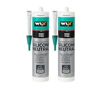 Silicone Neutro Trasparente - Resistente ai raggi UV, Antimuffa, Impermeabile - Sigillante per Bagno, Cucina, Finestra e Costruzione - 310ml (2)