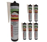 Silicone neutro trasparente, sigillante resistente ai raggi UV e alle intemperie, per interni ed esterni, versatile, trasparente e non verniciabile, per legno, muratura, ceramica e plastica (6 x 280