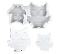 Silicone Owl Mold, Handmade 3D Animal Shape for Crafting Resin Art, Soap with Detailed Design, Multi-Purpose Mold for Cake, Clay, DIY Creative Projects, Flexible Food-Safe Material, 4x3 Inches