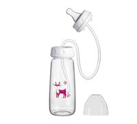 Silicone Pacifier Feeder Cup - 8.27 Inches, Wide Neck, Leak-Proof