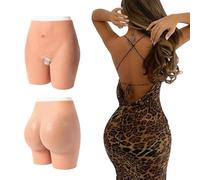 Silicone Padded Hip Enhancer Shorts - Fake Butt Shaping Panties for Crossdressers, Drag, MTF - Realistic Buttocks & Hip Pads - Lift & Curve Enhancer (No. 6 color,1.6CM thickness)