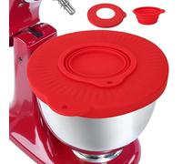 Silicone Paraschizzi Accessori per Kitchenaid Stand Mixer 4.8L, Riutilizzabile Paraschizzi per Impastatrice Kitchen Aid Artisan 4.5-5 QT, Compatibile con Kitchen Aid Mixer Tilt-Head (Rosso)