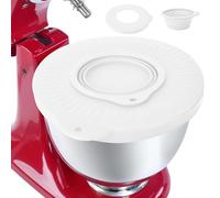 Silicone Paraschizzi Accessori per Kitchenaid Stand Mixer 4.8L, Riutilizzabile Paraschizzi per Impastatrice Kitchen Aid Artisan 4.5-5 QT, Compatibile con Kitchen Aid Mixer Tilt-Head (Bianco)
