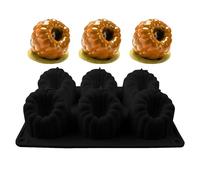 Silicone Pastry Mold - 7.9 Inch 6 Cavity 3D Baking Mold Chocolate Cake Decoration Tool Flexible Food Grade Mould for Dessert Chocolate Candy Bakery Kitchen Use