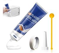 Silicone per Doccia, Silicone Bianco Sigillante, Silicone Sigillante Impermeabile, Silicones Alimentare, Silicona Blanca para Cocina y Baño, Non Facile da Rompere 150ML