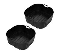 Silicone per Friggitrice Ad Aria Stampo in silicone rettangolare for friggitrice ad aria da 7,2 litri, cestello for, teglia forno, accessori for la cottura(2Pcs)