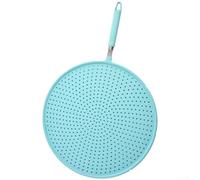Silicone Per Paraspruzzi Coperchio Resistente al Calore Con Manico Lungo Per Manico Antischizzi Colino Copertura Per Microonde Fornello Cucina Blu (Blu)