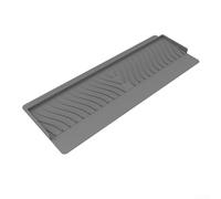 Silicone per paraspruzzi per lavello - Vasca di raccolta come parete | Schizzi d'acqua, lavabile in lavastoviglie, facile da pulire, per cucina e bagno, grigio, 50,8 x 18,8 cm