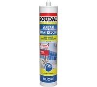 Soudal, Silicone Sanitari Turbo, 300ml, Indurimento Rapido, Trasparente, Sigillante Resistente alla Muffa per Ambienti Umidi, Ideale per Servizi Igienici e Docce