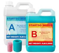 Silicone per Stampi 20A, 4L Silicone Liquido Verde per Moulage, 1:1 per volume, Non Tossico, Perfetto per la Realizzazione di Resine, Moulage, Cera, Intonaco