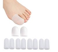 silicone piedi, gel per dita Bunion toe Pads toe sleeves- piede callo Remover & Bunion calli e vesciche 1 coppie corte + 4 coppie lunghe bianca)