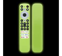 Silicone Protecitve Custodia Cover per telecomando TV per TCL RC902V FMR1,Controllore vocale della televisione intelligente Custodia supporto manica Pelle protettiva (Verde fluorescente)