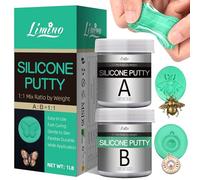 Silicone Putty, Gomma Siliconica in Pasta - 450g / 16oz Kit per la Creazione di Stampi in Silicone Flessibile, Rapporto 1:1 Mastice in Silicone per Stampi Resina, Fusione, Stampi per Sapone, Candela