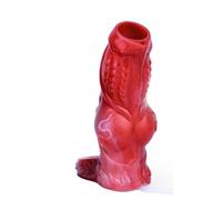 Silicone realistico squirt vibratore animale cane maniche per pene manica del pene con sperma funzione squirt ingrandimento del pene manica del pene grande nodo spesso estensore giocattolo del sesso