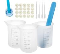 Silicone Resin Measuring Cups, Non Stick Heat Resistant Cups, Casting Tools | Reusable Resin Measuring Cups For Molds Casting Jewelry Waxing Soap Making