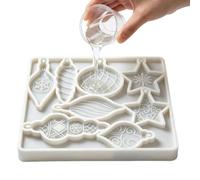 Silicone Resin Mold - Christmas DIY Plaster Epoxy Casting - Craft | Christmas Ornamenti e pendenti Molds Jewelry Keychain Durante Making Tree Decor Home Party