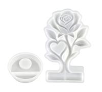 Silicone Resin Mold - Durrable Rose Making Kit, Ensurre Non Stick Reusaables Tray, Smmooth Epoxy Casting Craft Tools, Beautiful Floral Tea Light Candles Holders - For Centerpiece Party Weddings